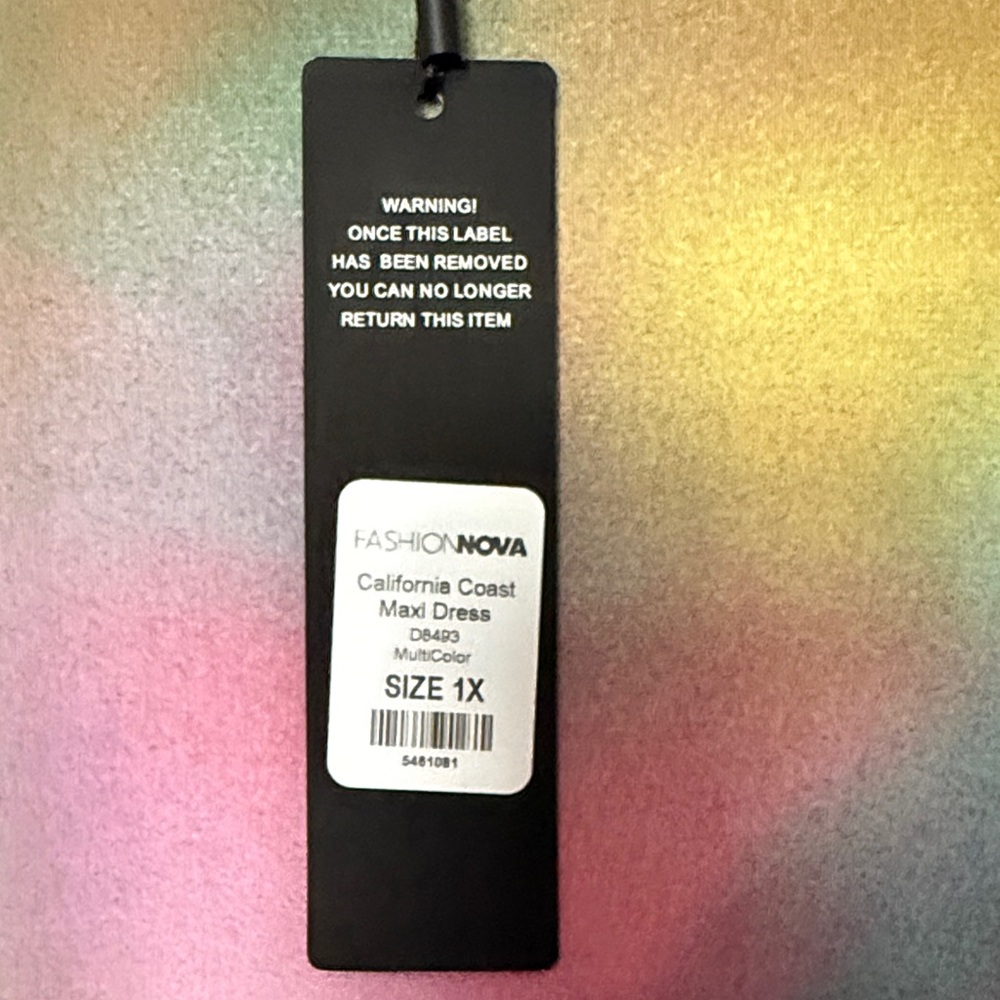 Multicolor Long Sleeve Maxi Dress - Picture 2 of 4